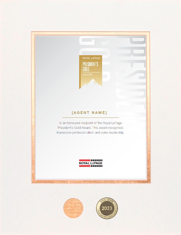 Refill - Royal LePage Presidents Gold Award